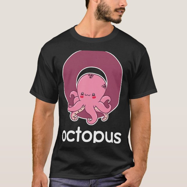Camiseta Octopus Alphabet Tentacle Squid (Frente)