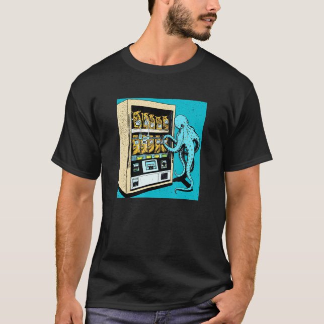 Camiseta Octopus Automat Vending Machine Gatcha Cephalopom (Frente)