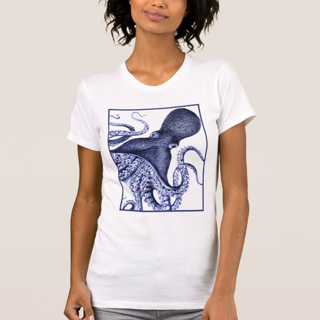 Camiseta Octopus Azul Paisagem (Frente)