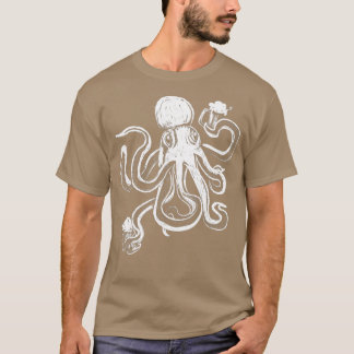 Camiseta Octopus Beer Mugs Caneca de cerveja Vestido Kraken