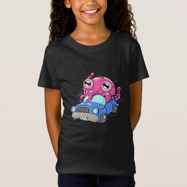 Camiseta Octopus Bonito Em Crianças De Octopus Engraçadas C (Frente)