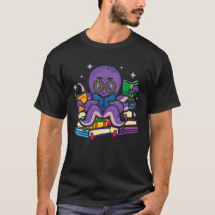 Camiseta Octopus Book Scuba Diver Bookworm Funny Reader