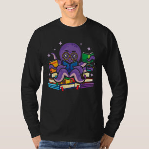 Camiseta Octopus Book Scuba Diver Bookworm Funny Reader