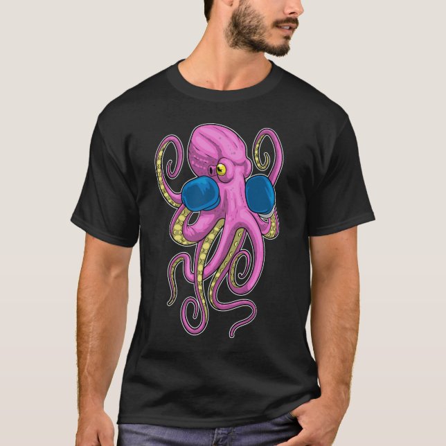 Camiseta Octopus Boxer Boxing Luvas Boxing (Frente)