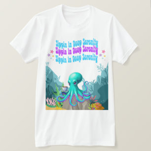 Camiseta Octopus Café Lover - Coastal Morning T-shirt Des