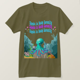 Camiseta Octopus Café Lover - Coastal Morning T-shirt Des
