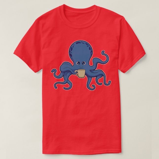 Camiseta Octopus Coffee Mug (Frente do Design)