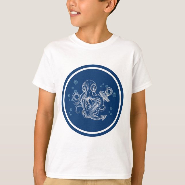 Camiseta Octopus com Âncora (Frente)