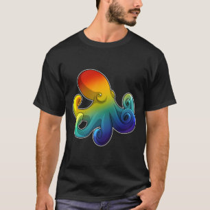 Camiseta Octopus com arco-íris