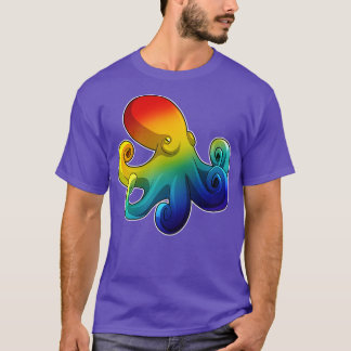 Camiseta Octopus com arco-íris 2