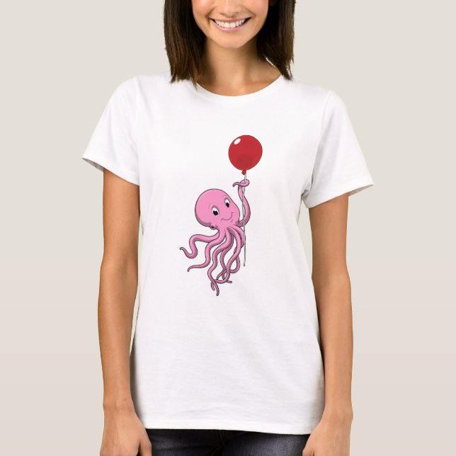 Camiseta Octopus com balão (Frente)