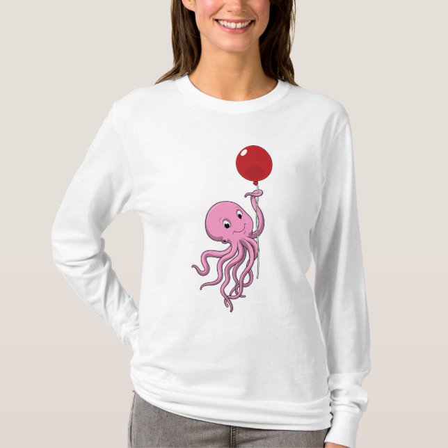 Camiseta Octopus com balão (Frente)