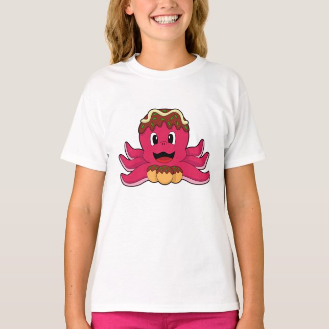 Camiseta Octopus com Bolo (Frente)