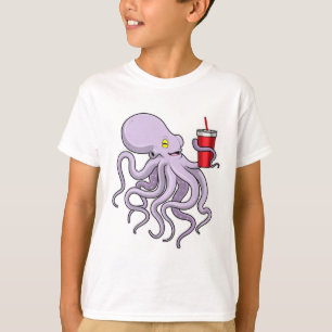 Camiseta Octopus com caneta de Bebendo