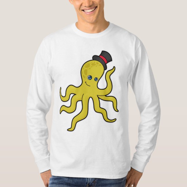 Camiseta Octopus com chapéu (Frente)