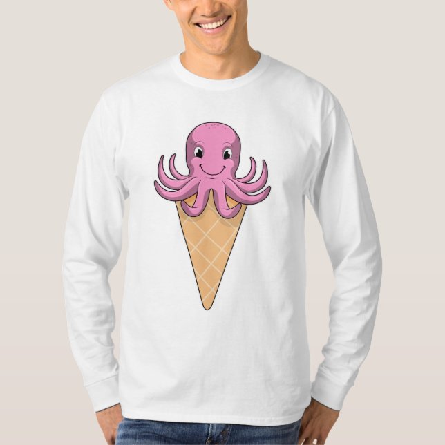 Camiseta Octopus com cone de Sorvete (Frente)