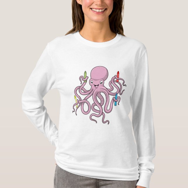 Camiseta Octopus com Crayon (Frente)