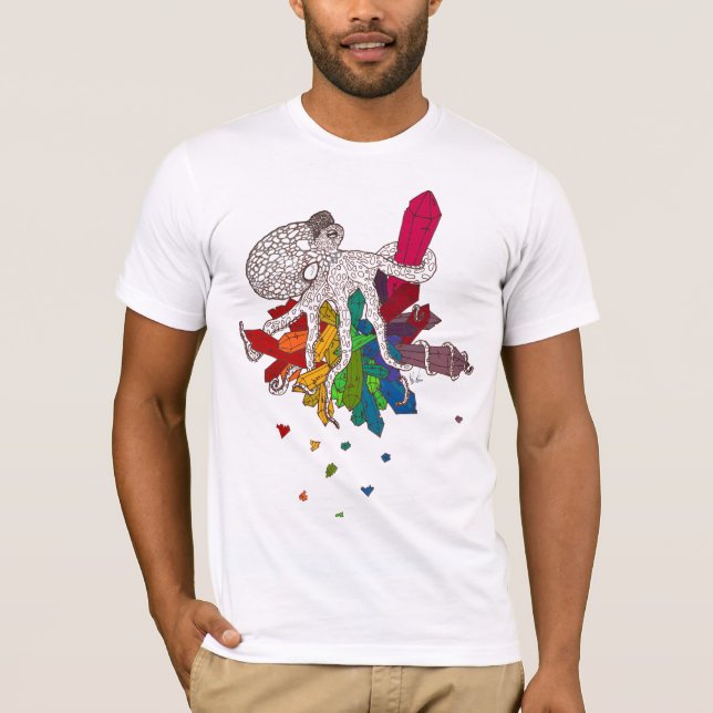 Camiseta Octopus com Cristais (Frente)