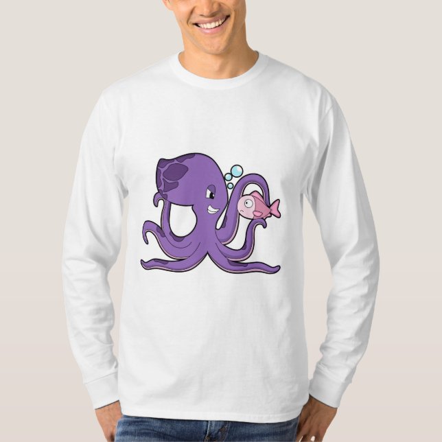 Camiseta Octopus com Fish.PNG (Frente)