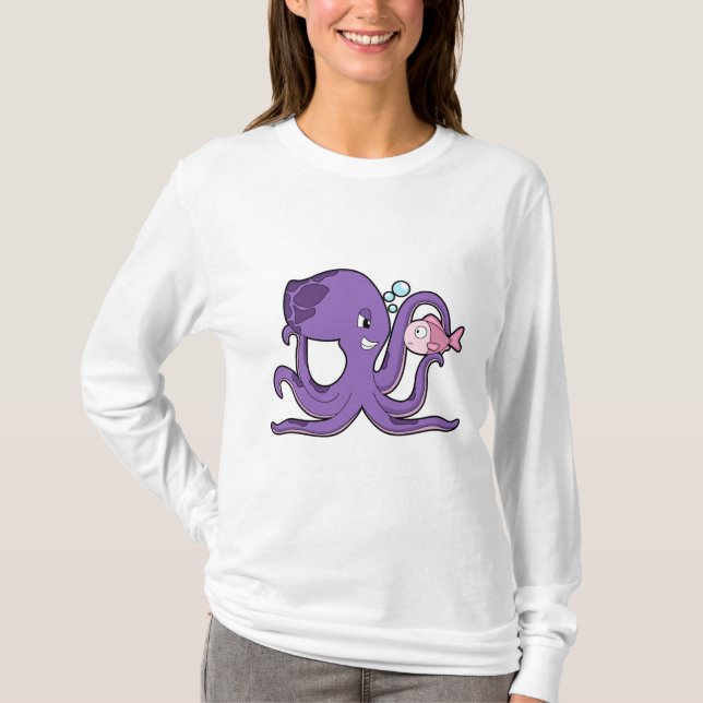 Camiseta Octopus com Fish.PNG (Frente)