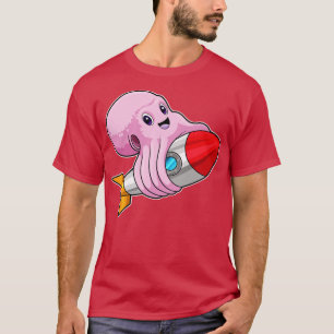 Camiseta Octopus com foguete