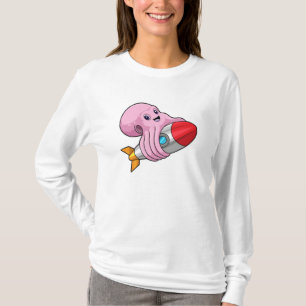 Camiseta Octopus com foguete