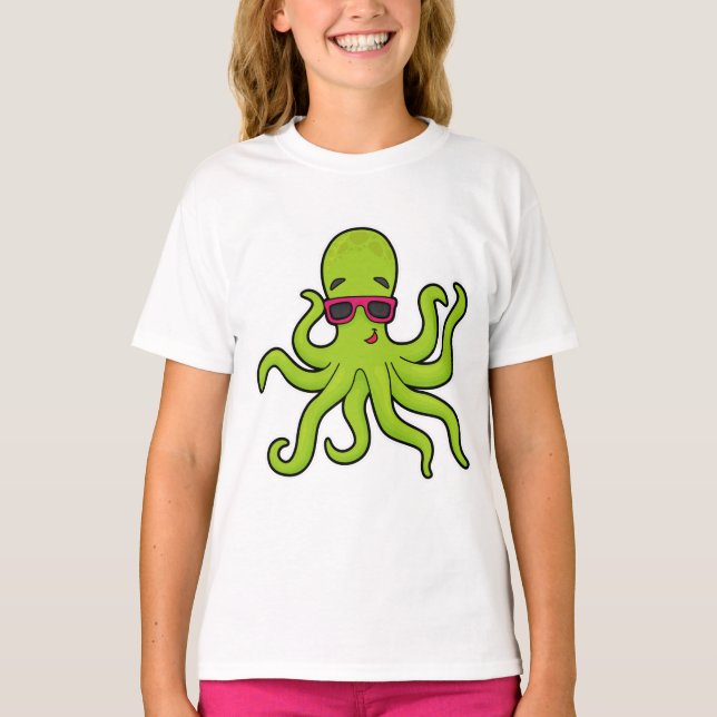 Camiseta Octopus com óculos de sol (Frente)