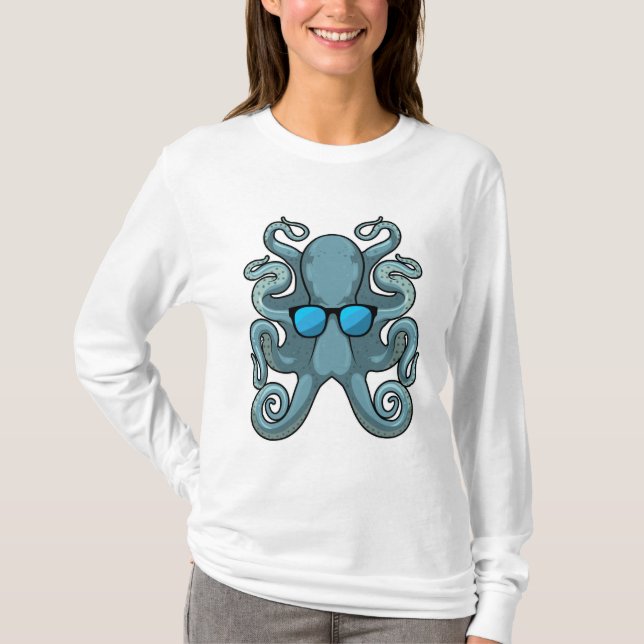 Camiseta Octopus com óculos de sol (Frente)