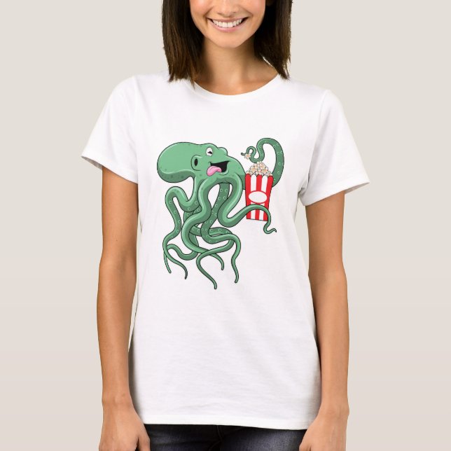 Camiseta Octopus com pipoca (Frente)