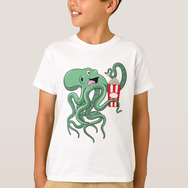Camiseta Octopus com pipoca (Frente)