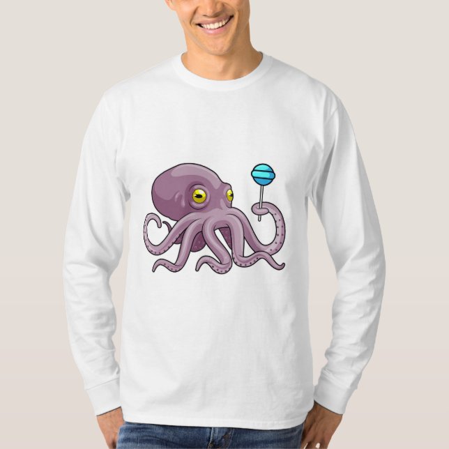 Camiseta Octopus com pirulito (Frente)