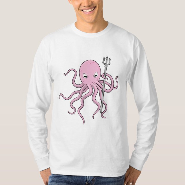 Camiseta Octopus como assistente com Trident (Frente)