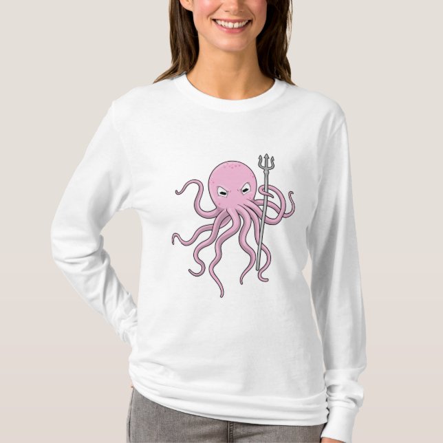 Camiseta Octopus como assistente com Trident (Frente)