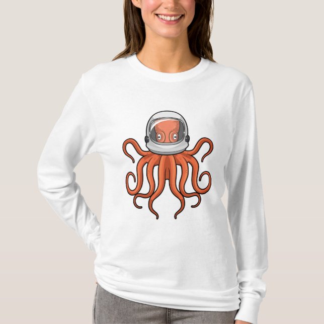 Camiseta Octopus como astronauta (Frente)