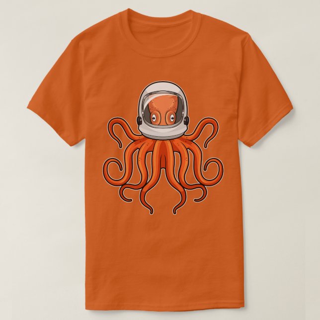 Camiseta Octopus como astronauta (Frente do Design)