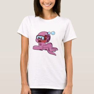 Camiseta Octopus como mergulhador com Snorkel