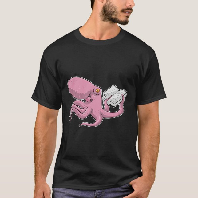 Camiseta Octopus como Nerd do Livro (Frente)