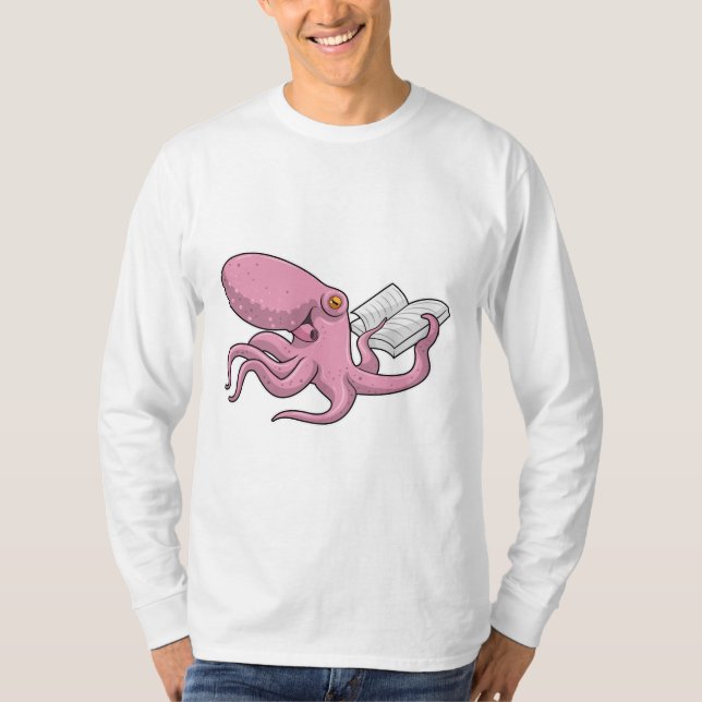 Camiseta Octopus como Nerd do Livro (Frente)