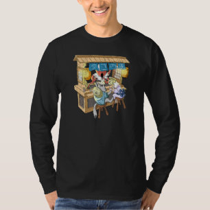 Camiseta Octopus Cook Japonês Sushi Bar Loja de Comidas