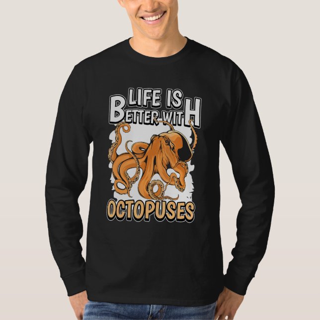 Camiseta Octopus Cota A Vida É Melhor Com Os Octopus (Frente)
