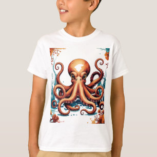 Camiseta Octopus - Criatura Do Mar Forte Quirky