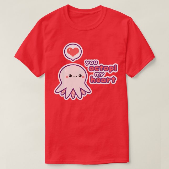 Camiseta Octopus de amor (Frente do Design)
