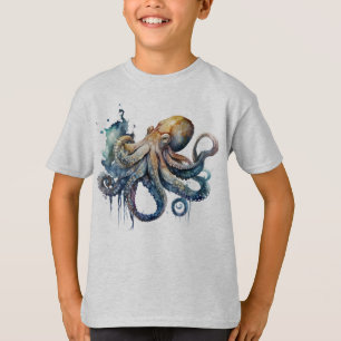 Camiseta Octopus de Aquarela