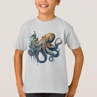 Camiseta Octopus de Aquarela