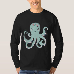 Camiseta Octopus de vida no oceano de peixes atrativo