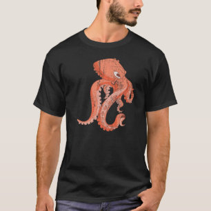 Camiseta Octopus do Monstro do Mar Animal Oceano