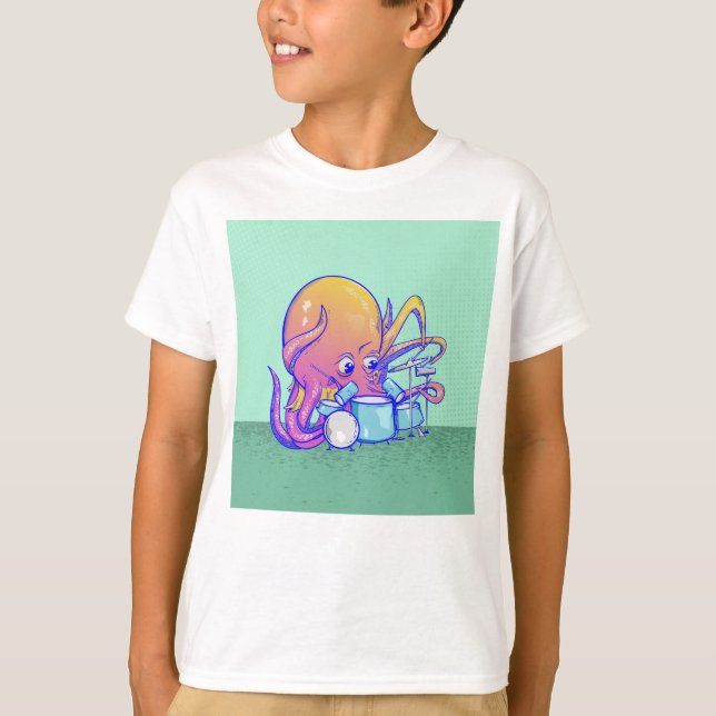 Camiseta Octopus Drumagem animal (Frente)