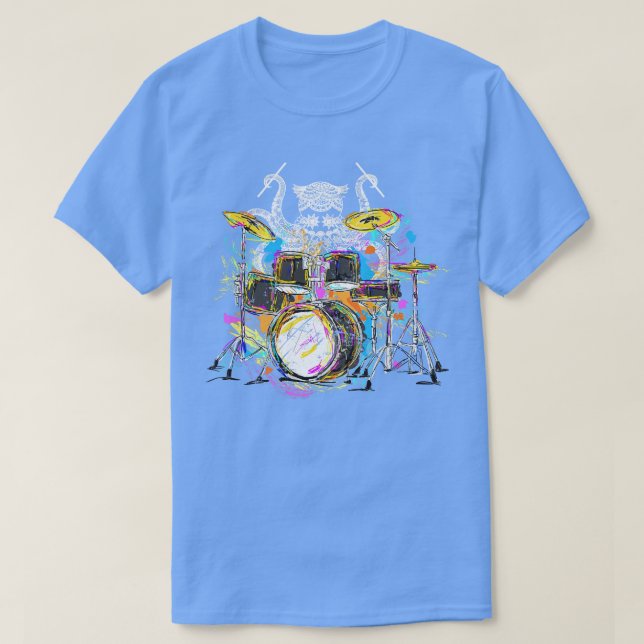 Camiseta Octopus Drummer Octopus (Frente do Design)
