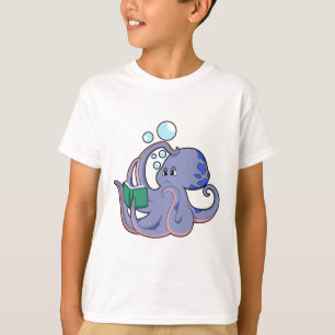Camiseta Octopus em Leitura com Livro