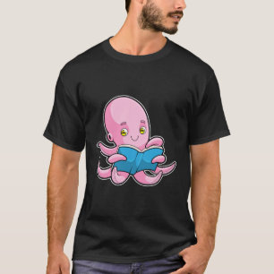 Camiseta Octopus em Leitura de um Livro
